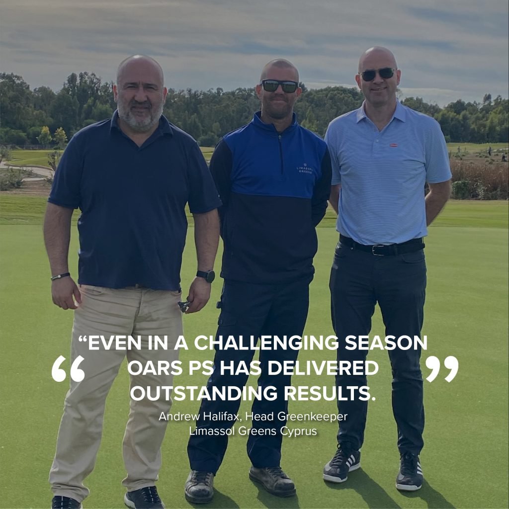 Andrew Halifax, Head Greenkeeper Limassol Greens Cyprus: Even in a challenging season OARS PS has delivered outstanding results